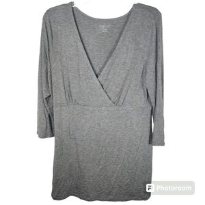 Womens a: glow Maternity shirt size large gray. New with tags